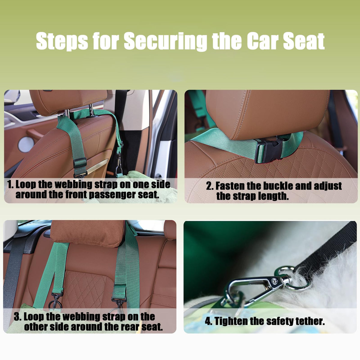 2-in-1 Elevated Dog Car Seat Q820