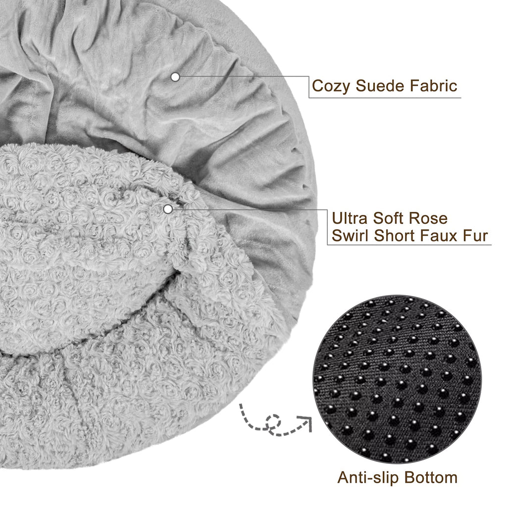 Hooded Blanket Donut Round Dog Bed 23 inch P502