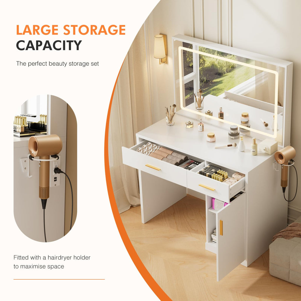 Makeup Vanity Desk with LED Mirror L52450