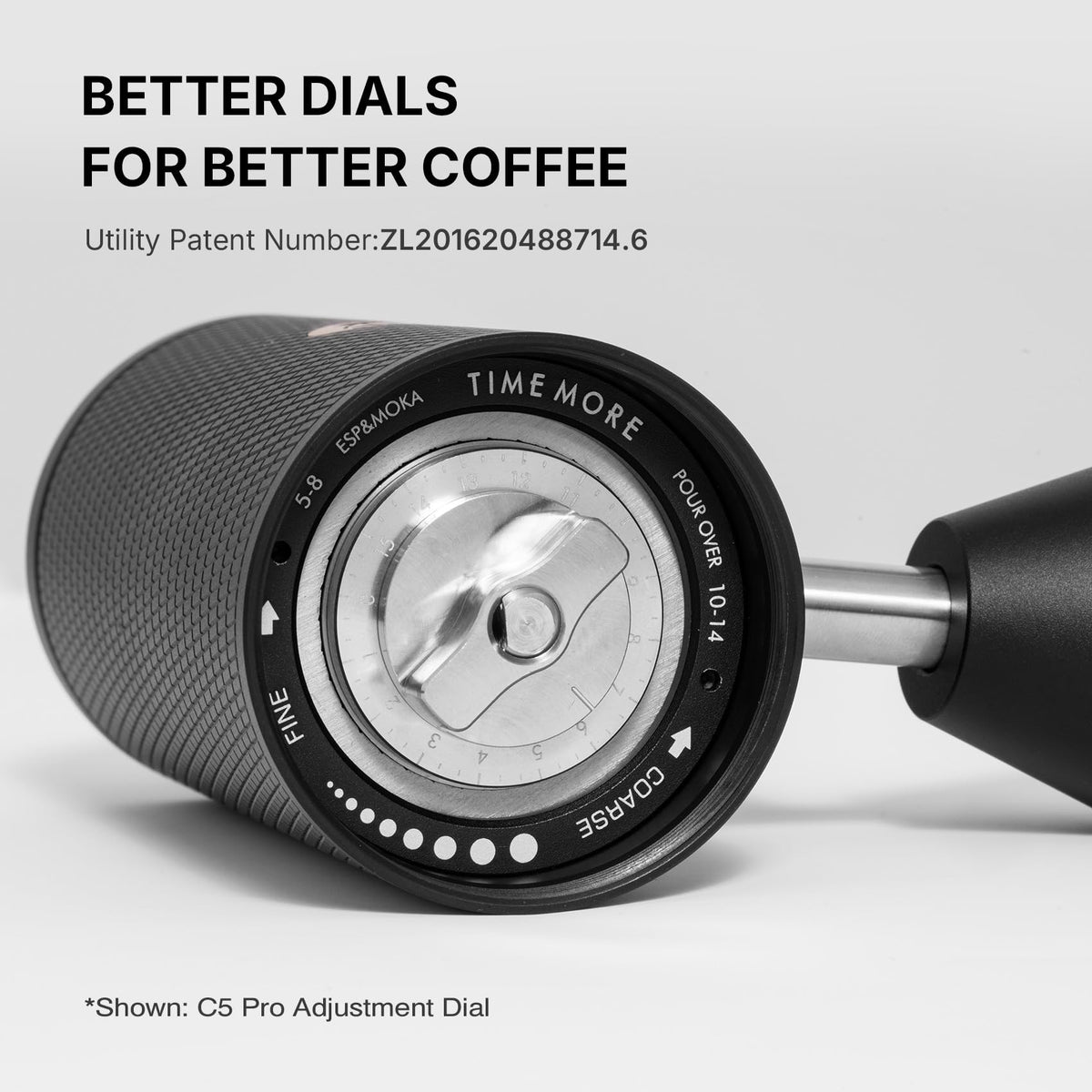 Manual Coffee Grinder with Conical Burr, Portable Hand Coffee Mill, Black W77305