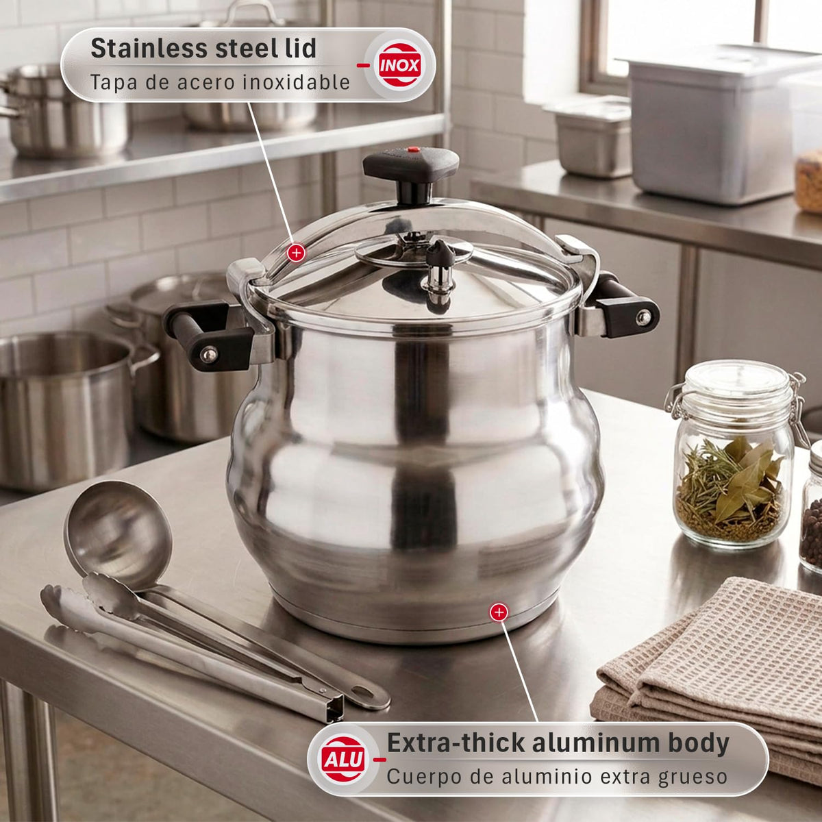 23.2-Quart Aluminum Pressure Cooker F631