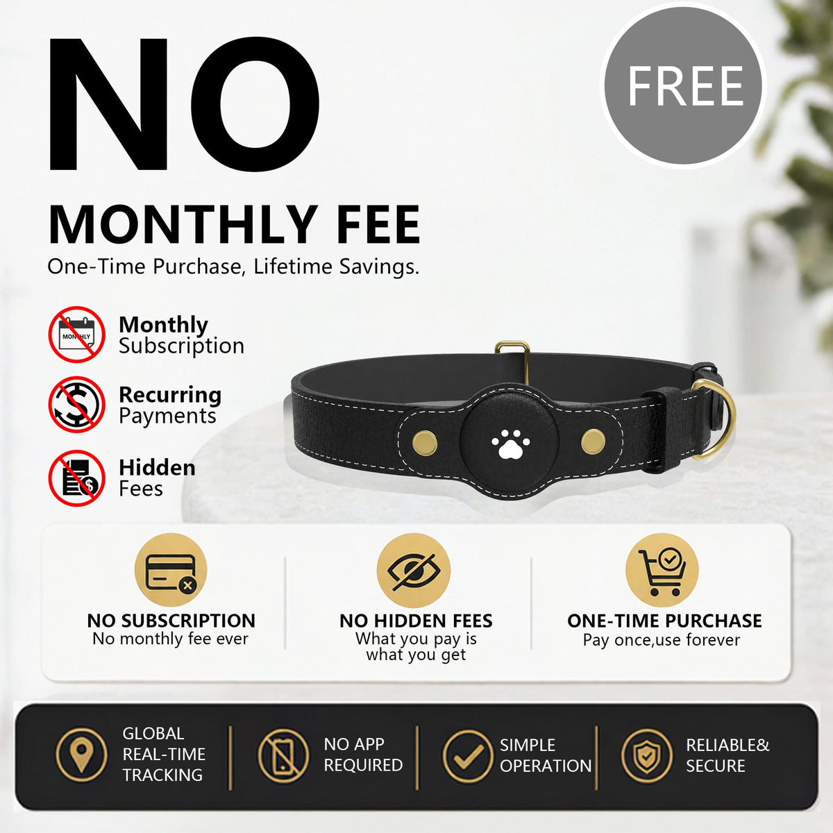 GPS Tracker for Dogs – Smart Dog Collar & Pet Tracker N378907
