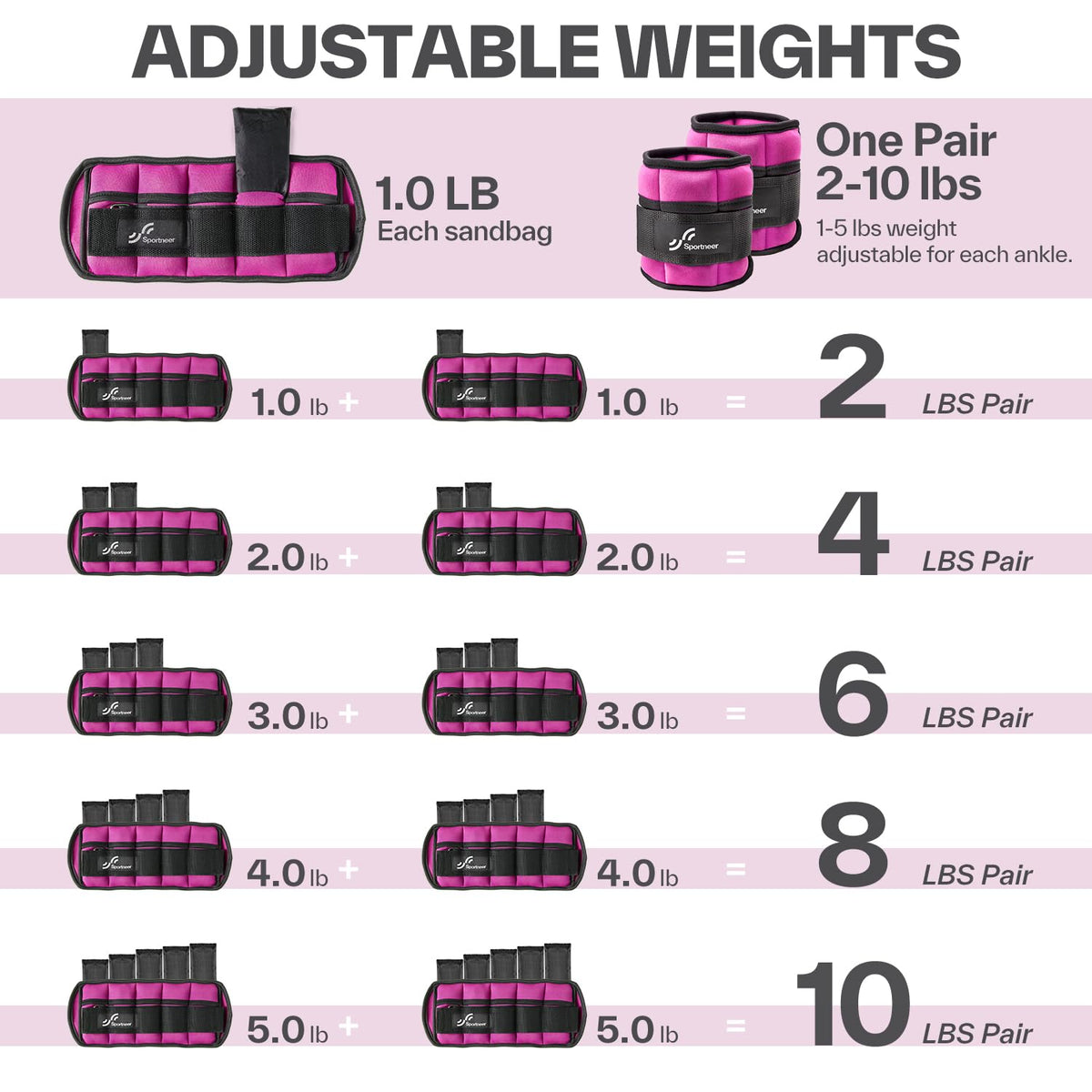 Adjustable Ankle Weights B960