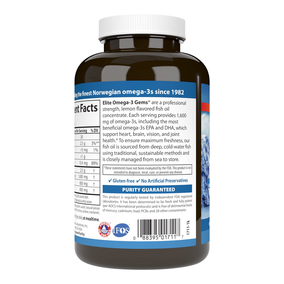 Omega-3 1600 mg Lemon 90 Softgels I23170