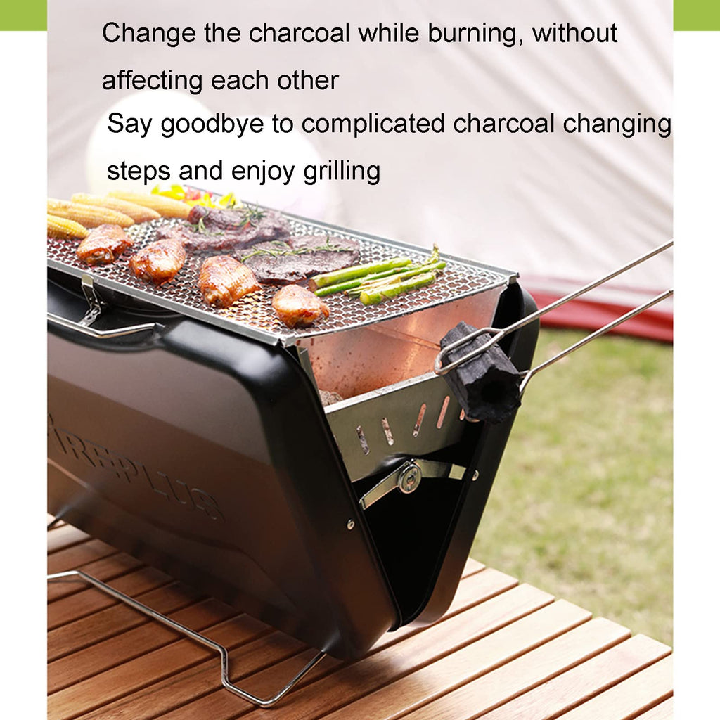 Foldable Portable Stainless Steel Charcoal BBQ Grill D431