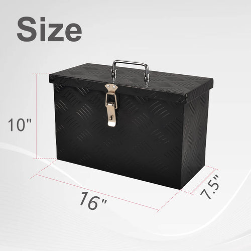 16 Inch Aluminum Truck Bed Tool Box Black L900401
