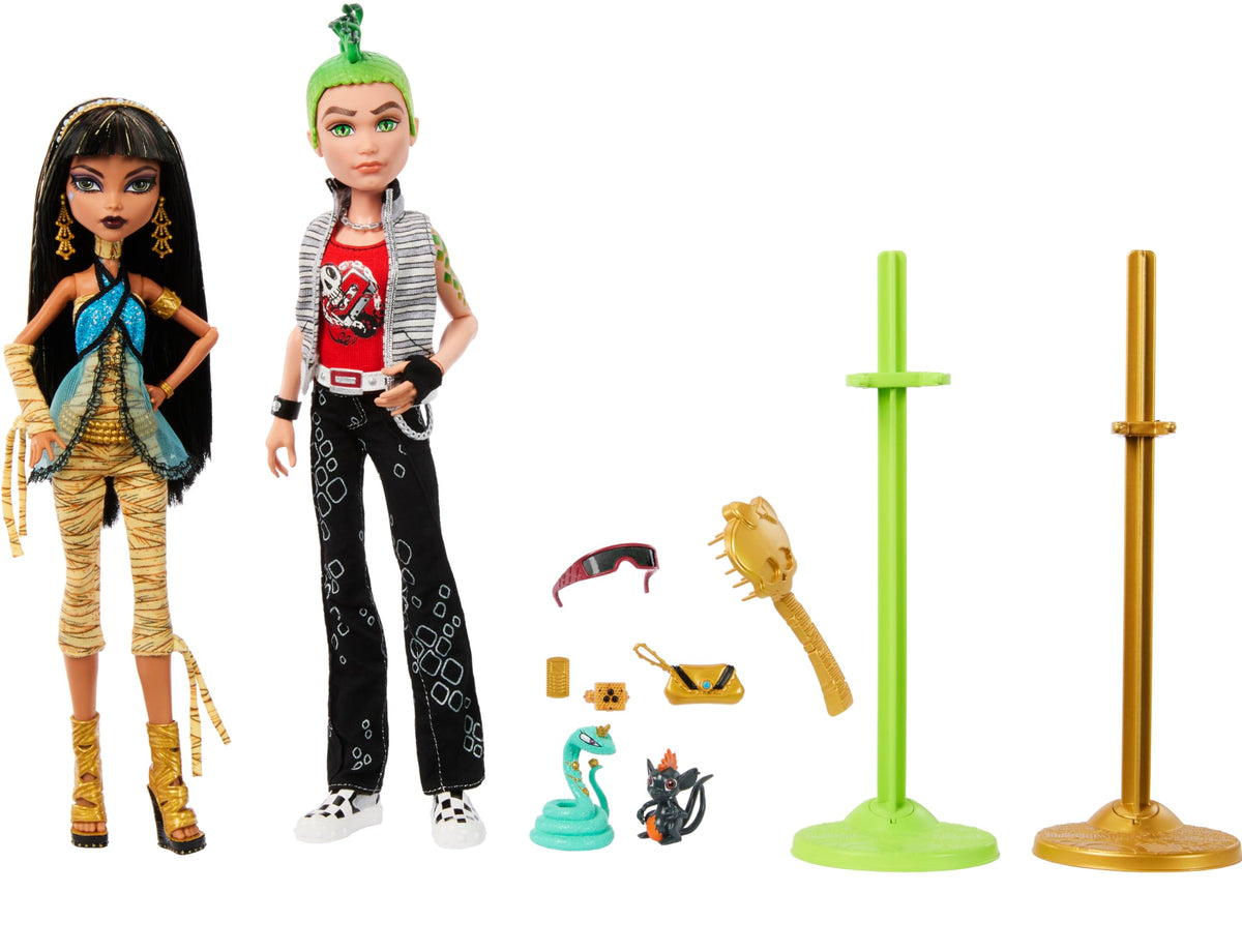 Dolls 2-Pack with Doll Stands, Diaries & Pets P39493