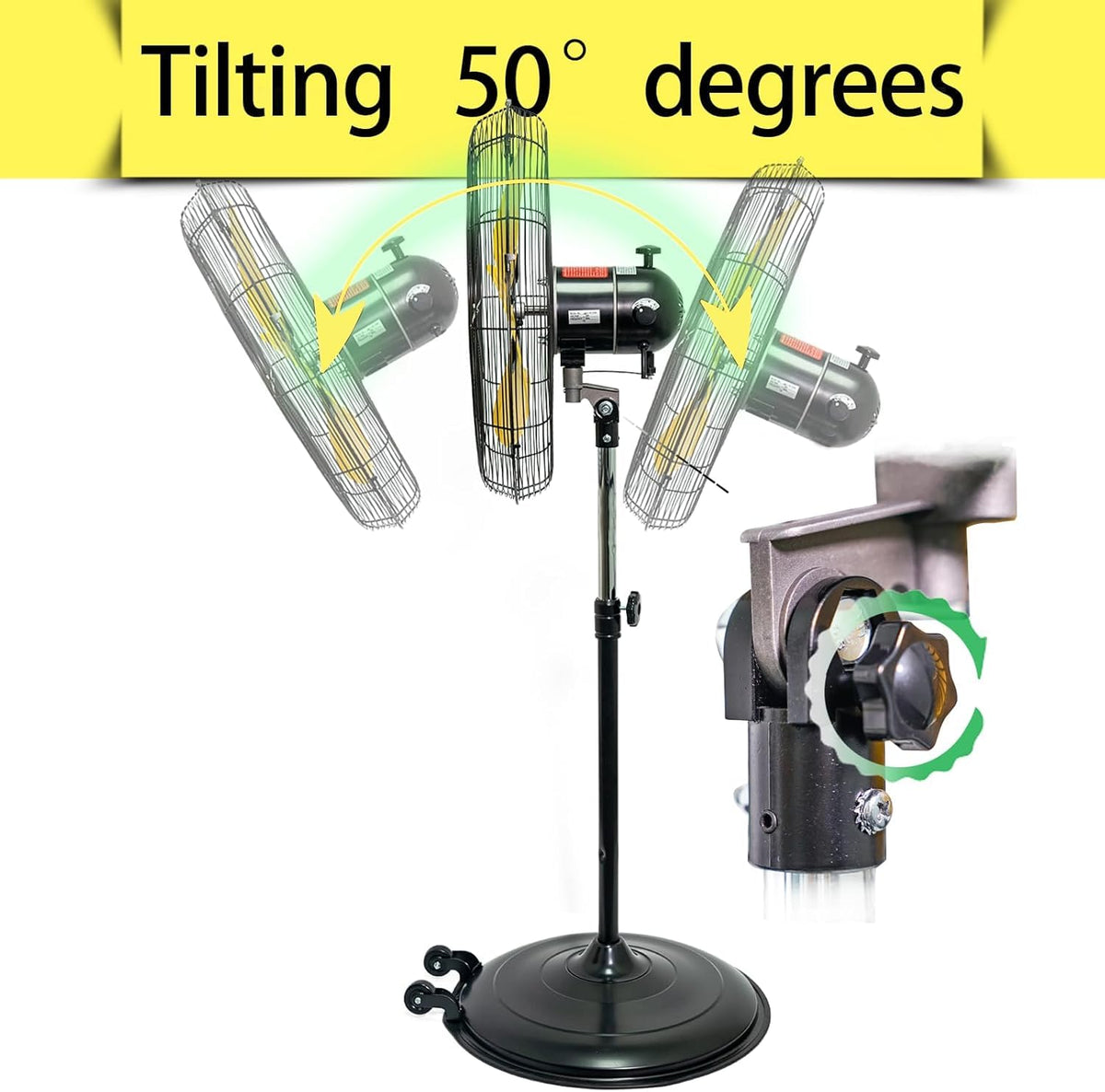 20 Inch 3-Speed Oscillating Pedestal Fan B185