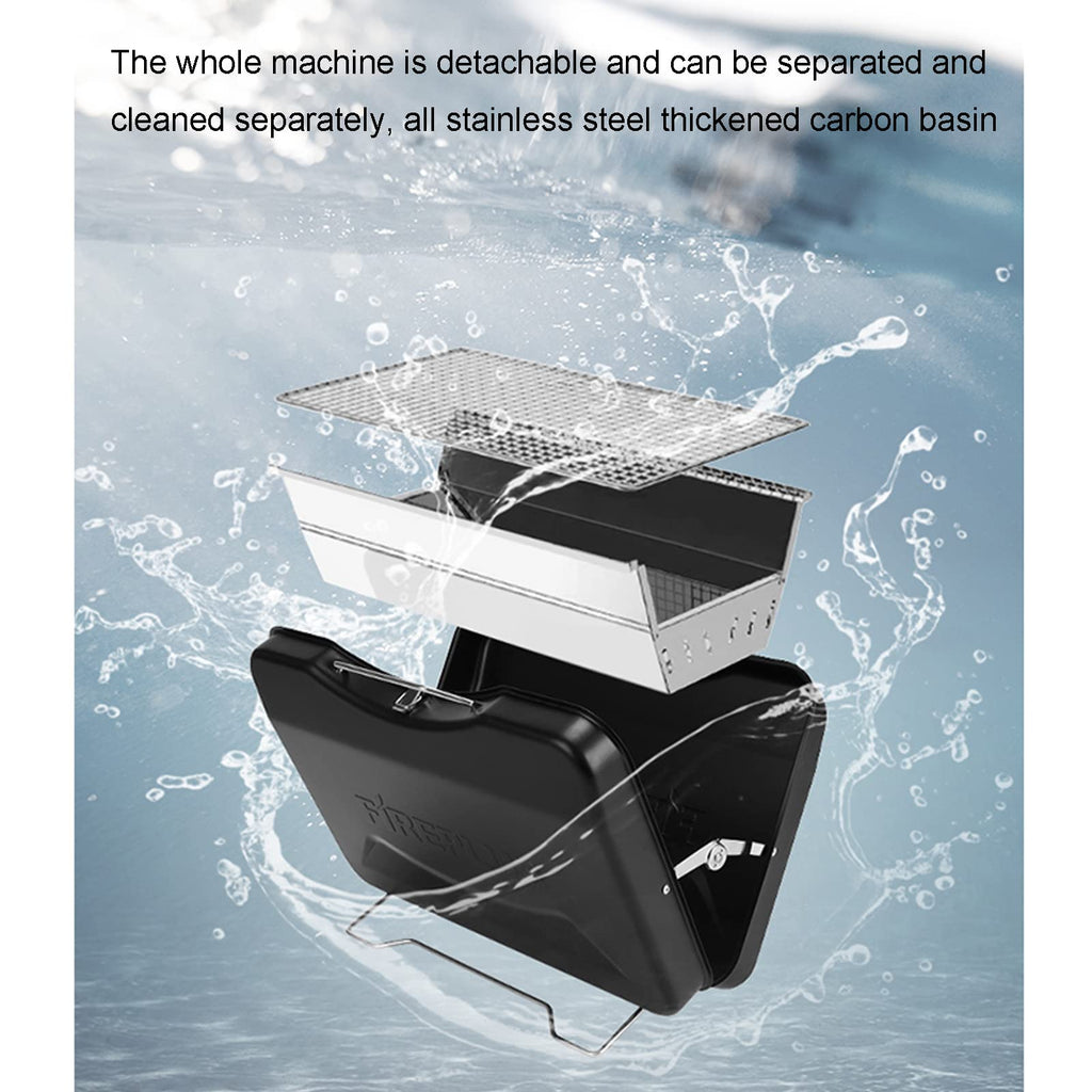 Foldable Portable Stainless Steel Charcoal BBQ Grill D431