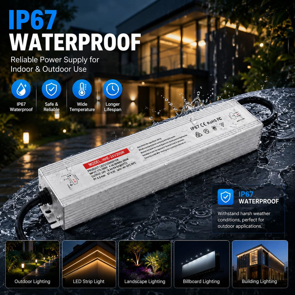 24V 200W IP67 Waterproof LED Power Supply F28562