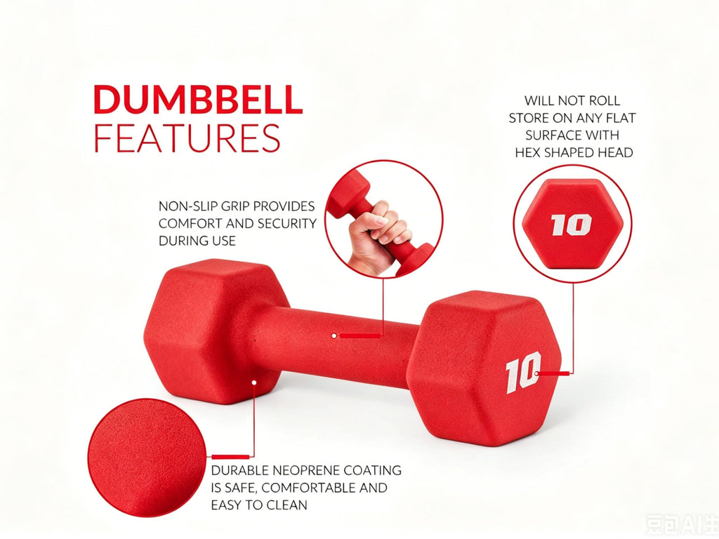 Neoprene Hex Dumbbell with Comfort Grip G3092