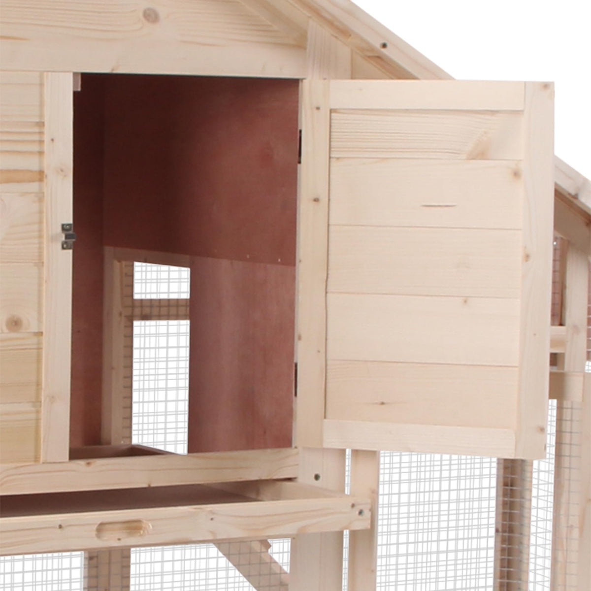 55" 2-Tier Wooden Rabbit Hutch with Ramp X90078