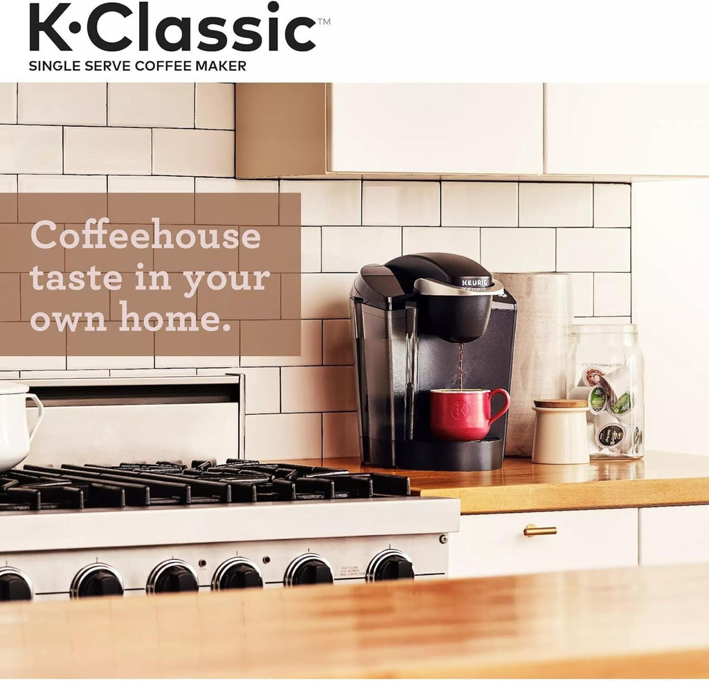 Single Serve K-Cup Pod Coffee Maker, 3 Brew Sizes, 48oz Removable Reservoir, Black S446
