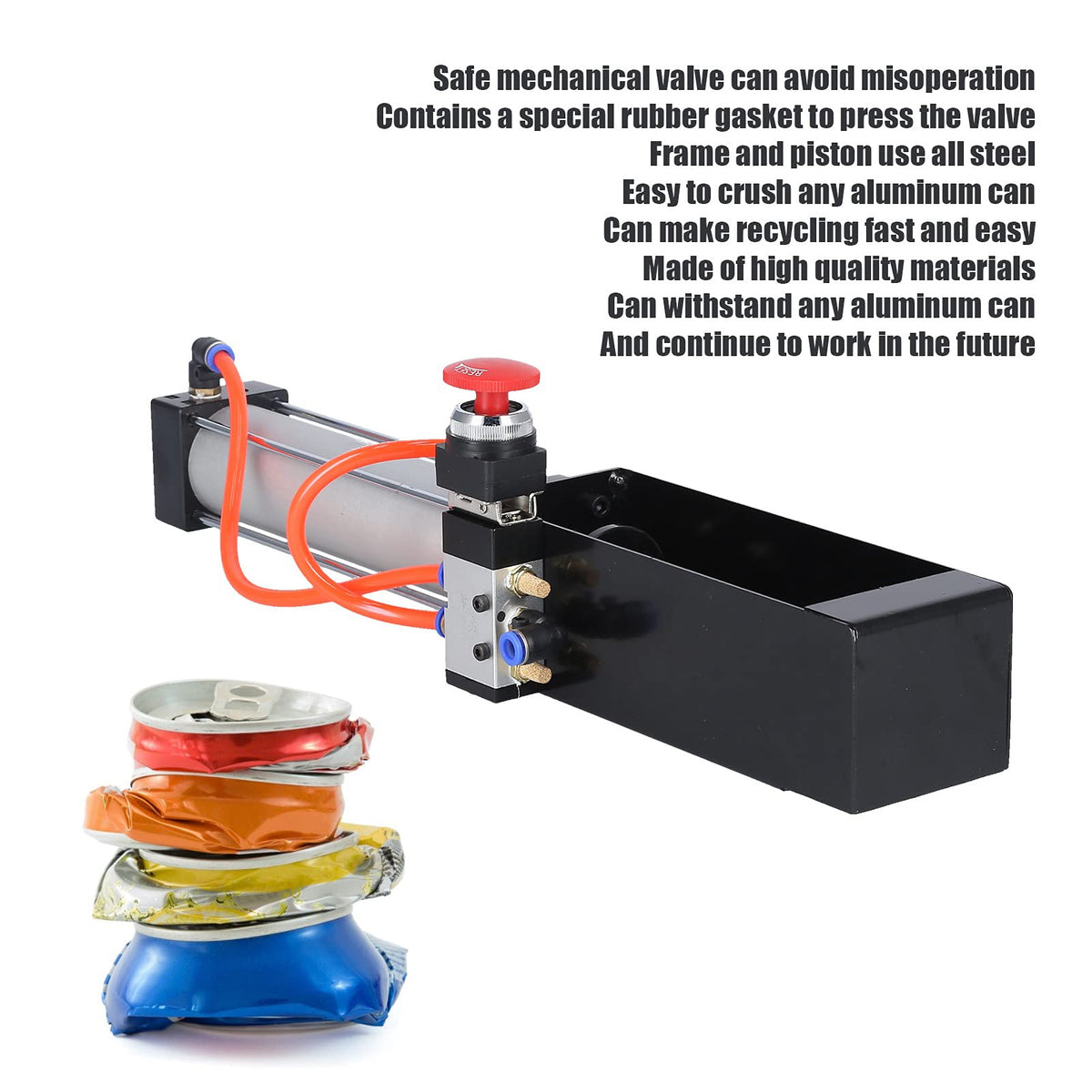 Heavy Duty Steel Pneumatic Can Crusher D986