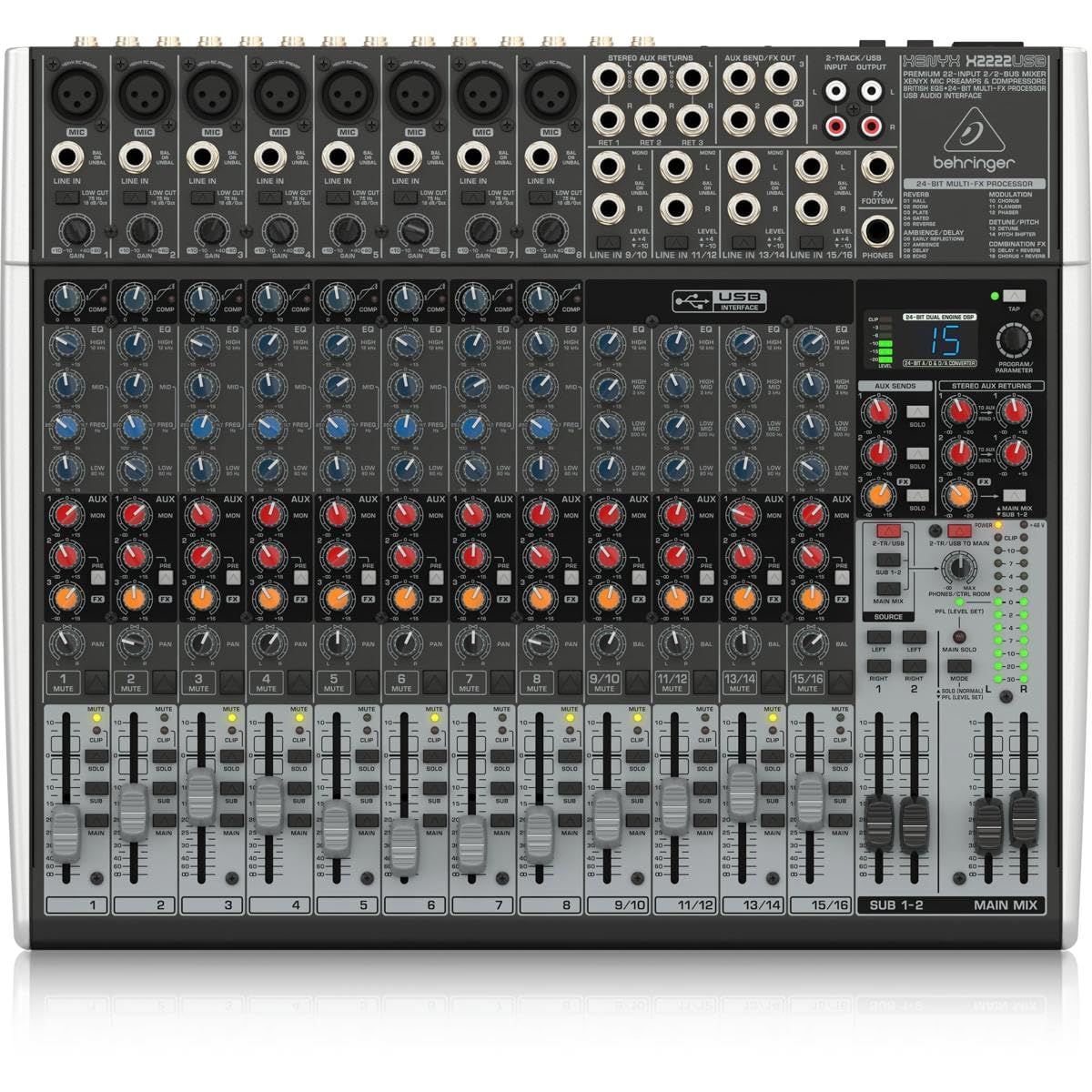22-Input 2/2-Bus Mixer with Mic Preamps T5571