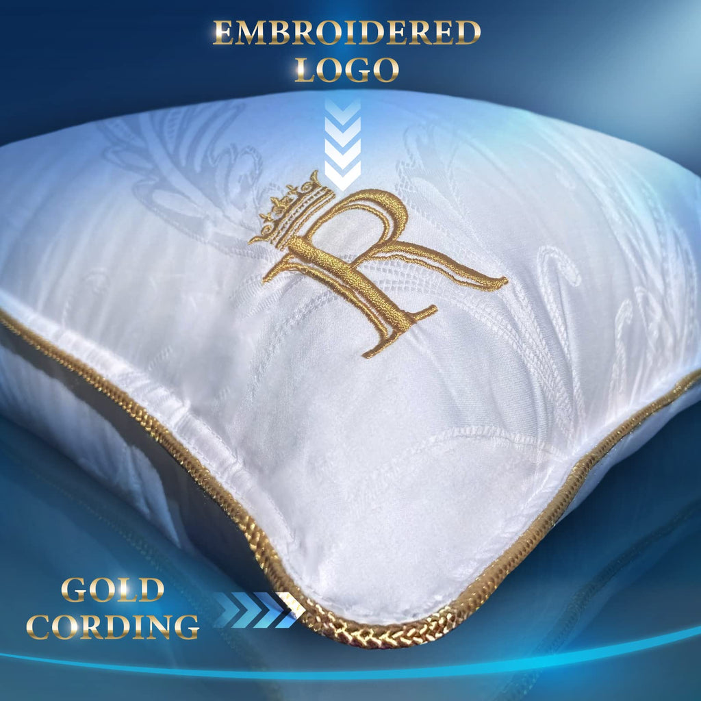 King Size Set of 2 Adjustable Cotton Bed Pillows K3923