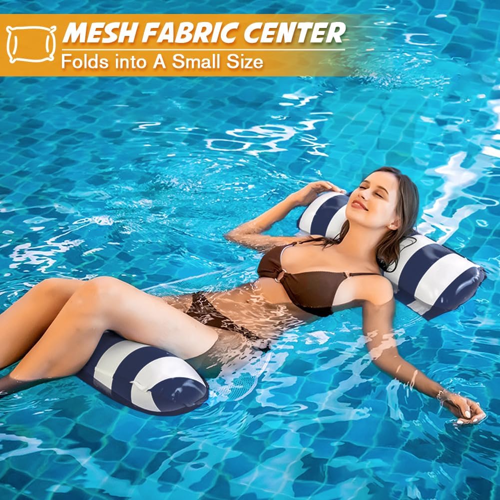 Inflatable Pool Float Hammock with Headrest & Footrest Q2620