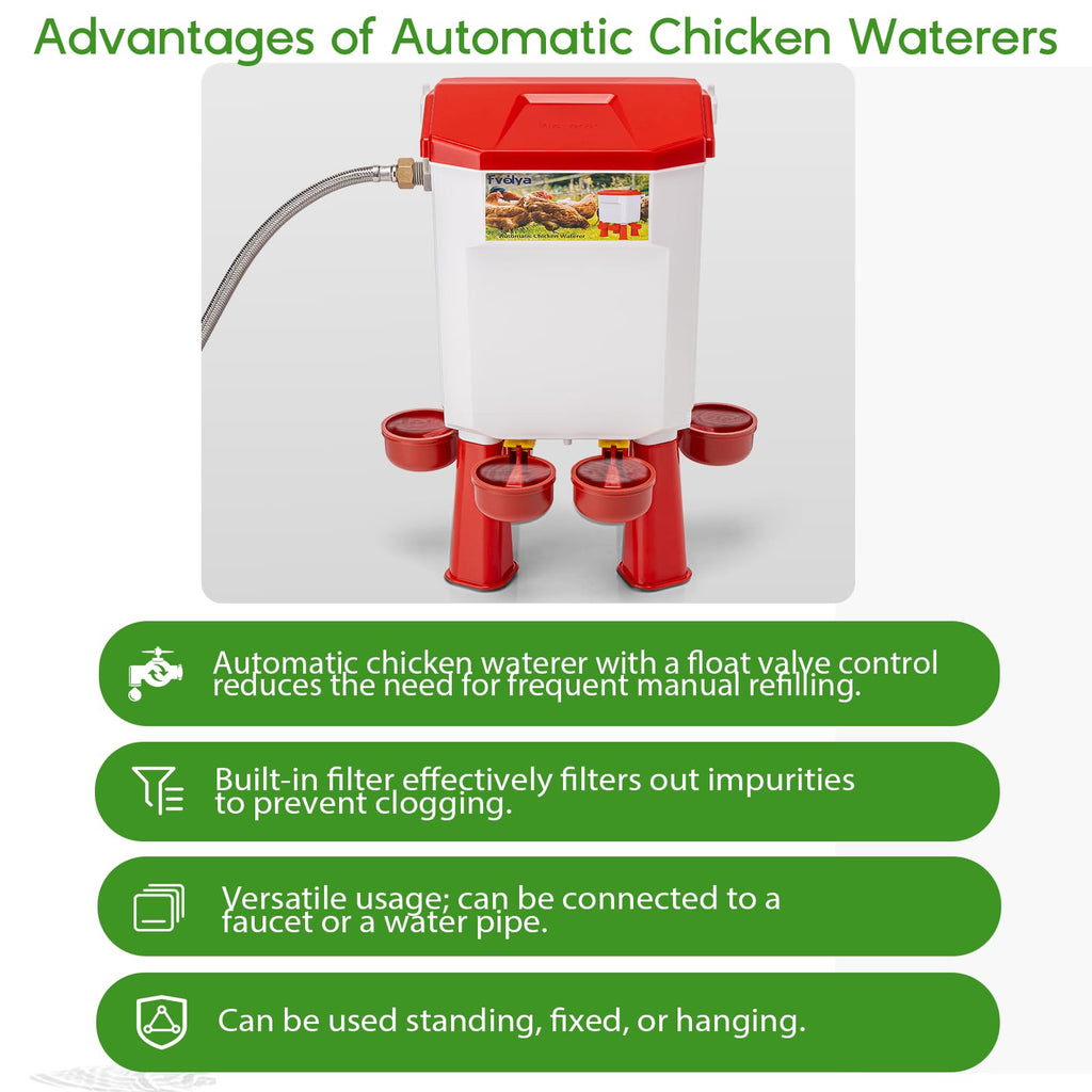 Automatic Chicken Waterer with Four Water Cups X460