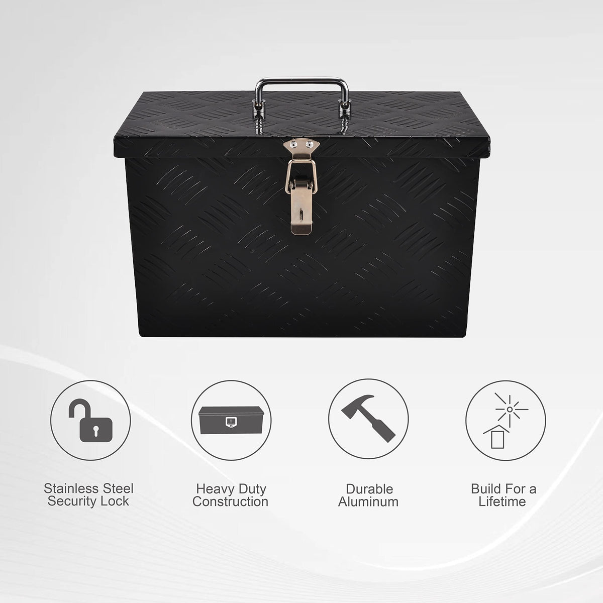 16 Inch Aluminum Truck Bed Tool Box Black L900401