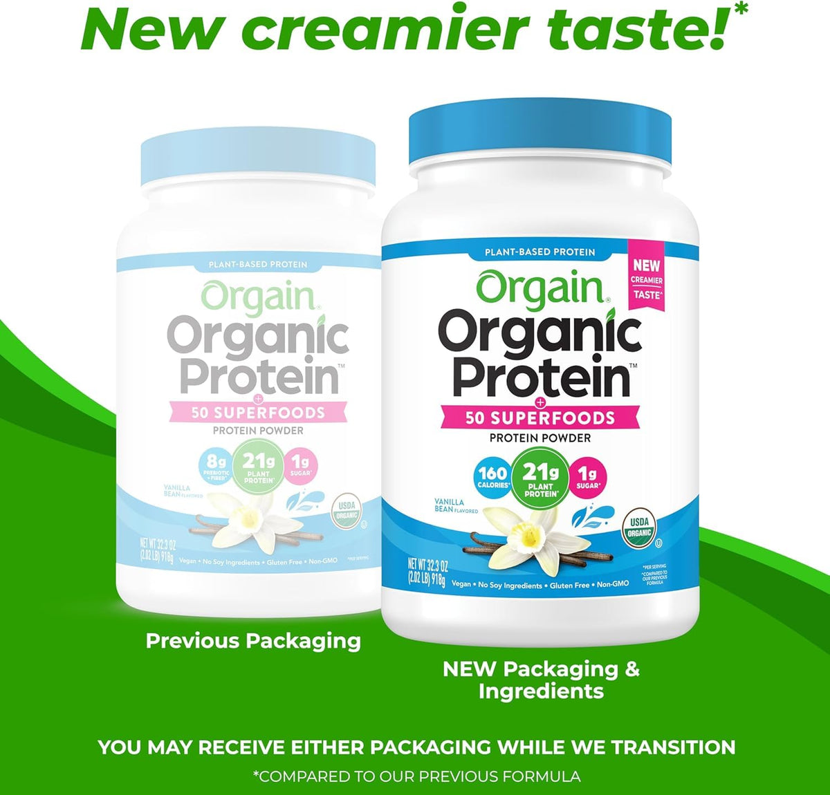 Organic Vegan Protein + 50 Superfoods Powder, 21g Plant Based Protein, 2.02 lb I960