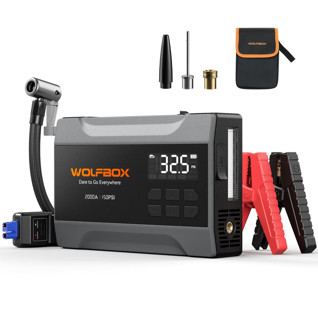2000A Portable 12V Jump Starter with Air Compressor G620