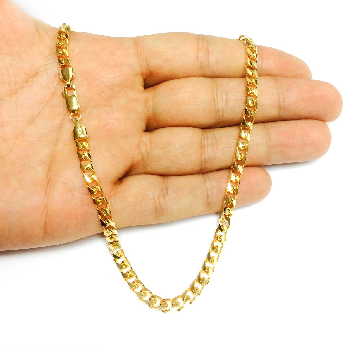 14k Yellow Gold Cuban Link Chain Necklace B369823