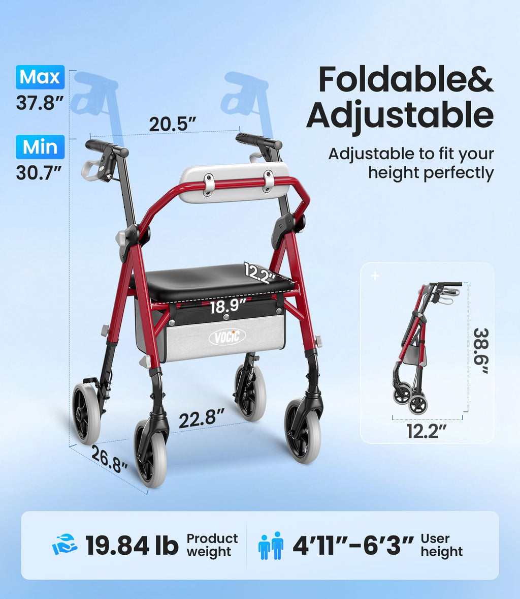 Rollator Walker with Seat A915733