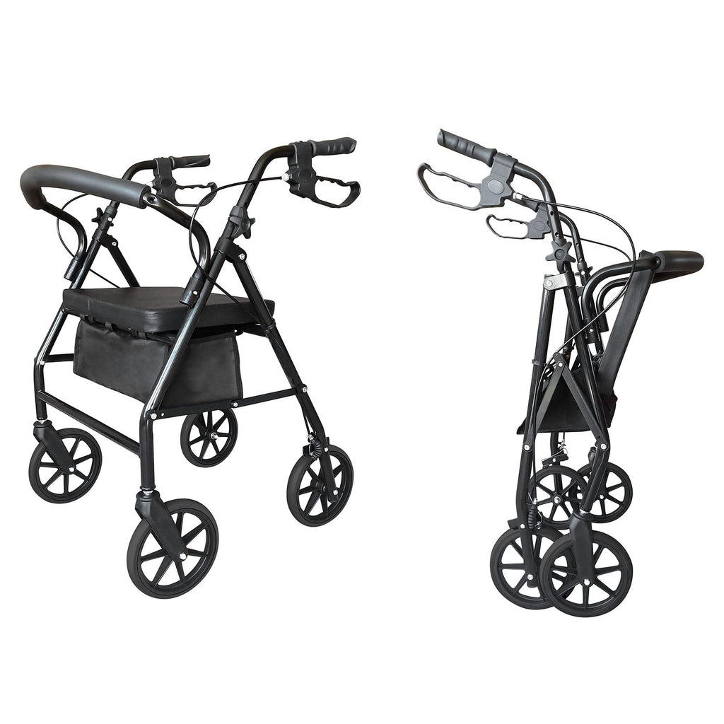 Rollator Walker with Seat, 8" Wheels, 286 Pound Capacity J97097
