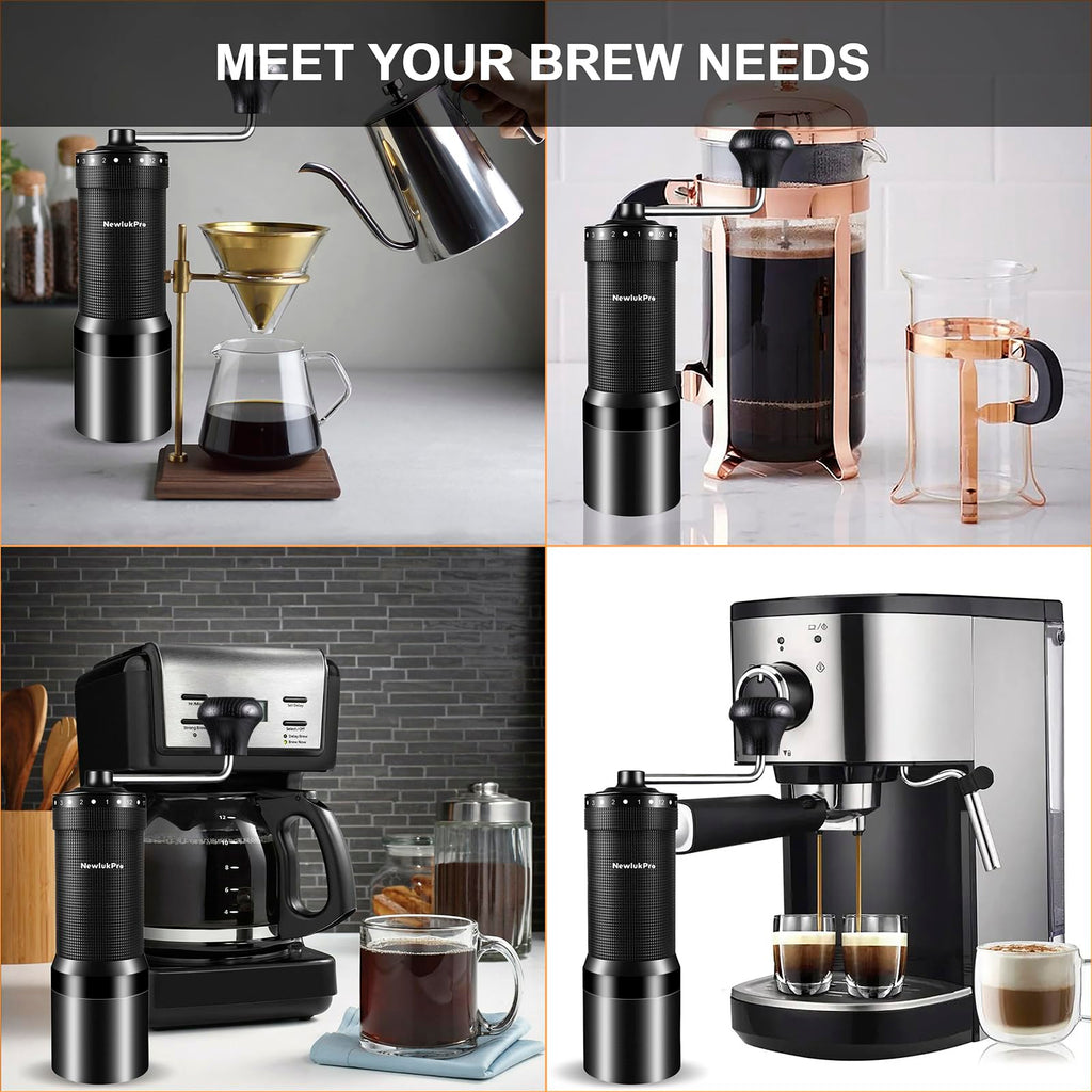 Manual Coffee Grinder, Titanium Conical Burr, 35g Capacity Y432