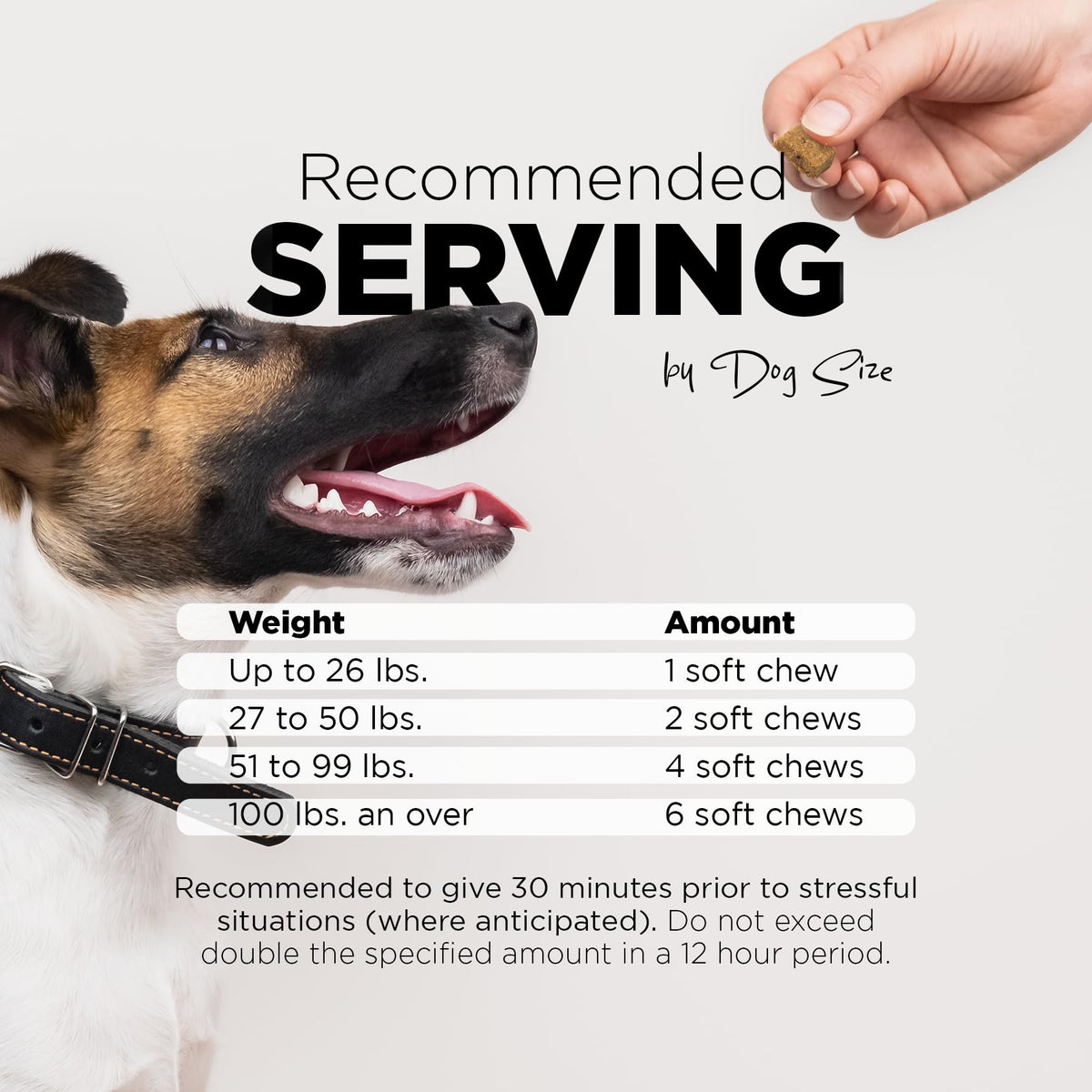 Hemp Calming Chews for Dogs with Chamomile 60 Bacon Treats J4296