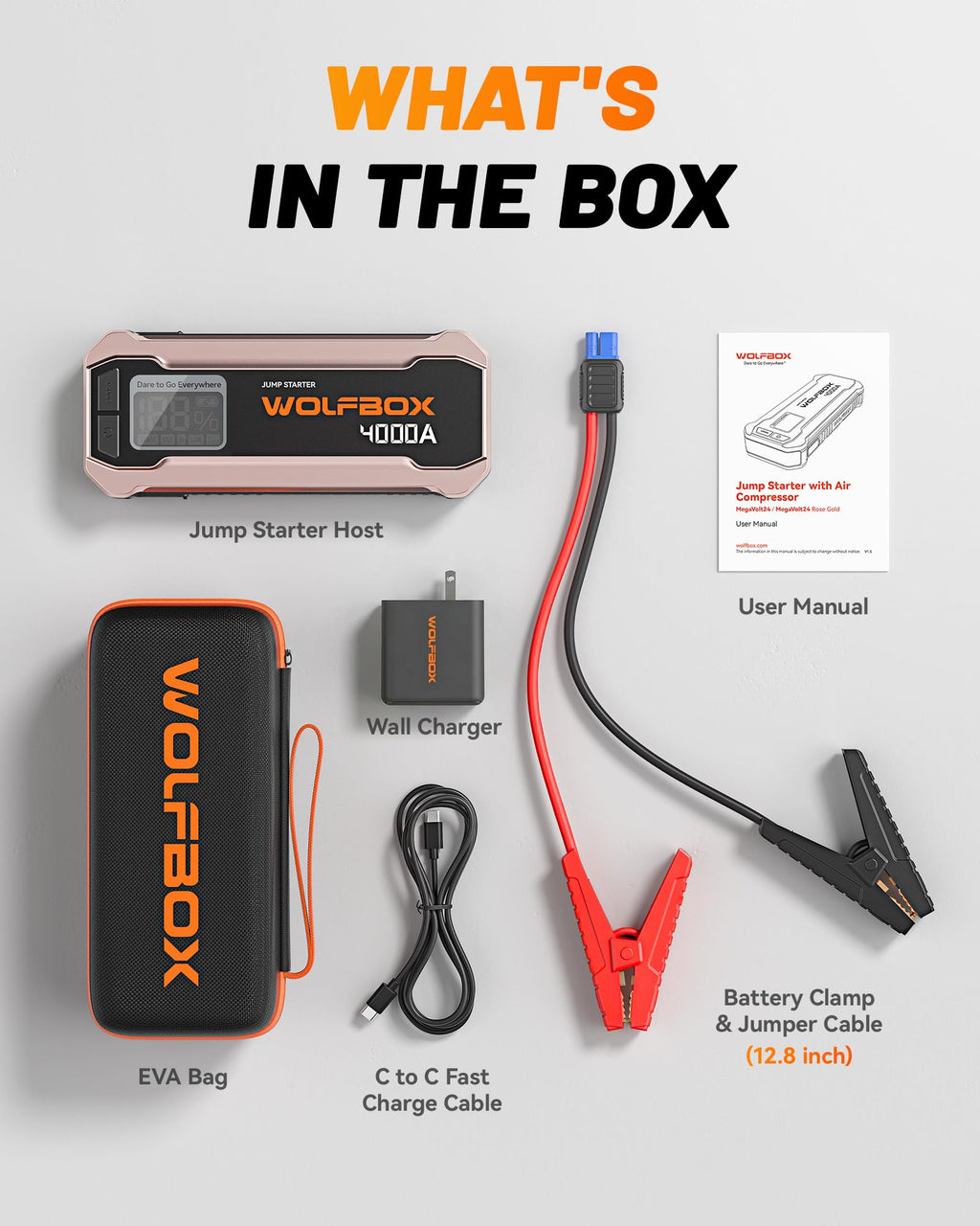 12V Pink Portable Car Jump Starter with 65W Quick Charger F754