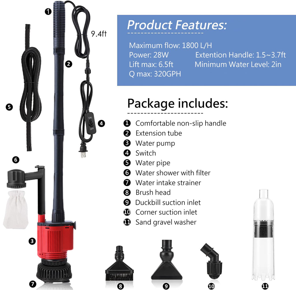 Aquarium Gravel Cleaner Siphon Kit X809002