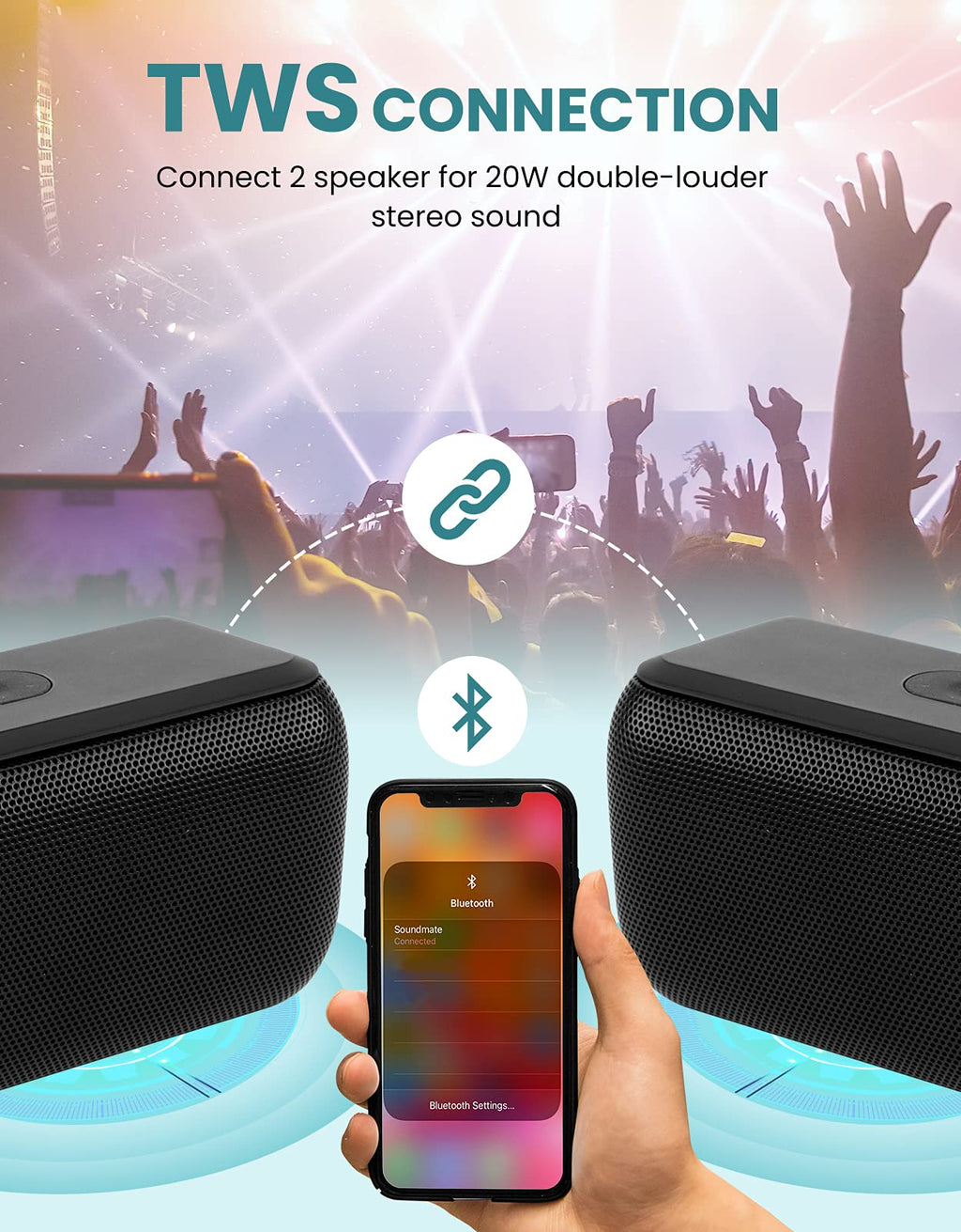 Portable Bluetooth Speaker with TWS B2452