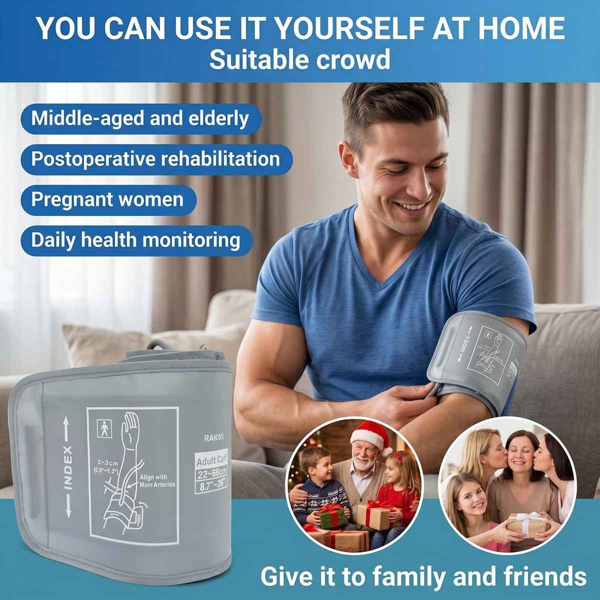 Extra Large Blood Pressure Cuff Replacement 8.7"-26" D706