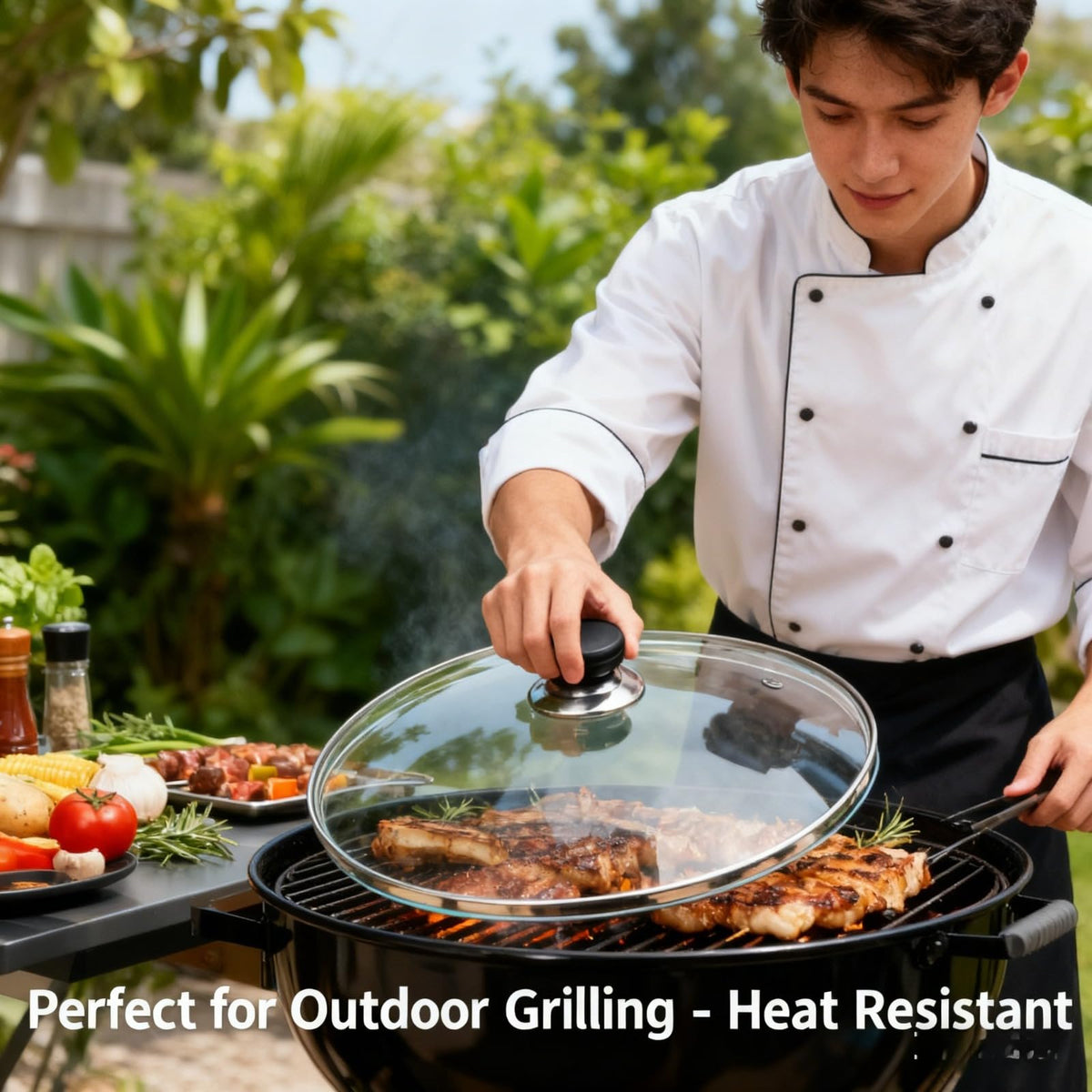 10 Inch Tempered Glass Replacement Pan Lid with Steam Vent U621