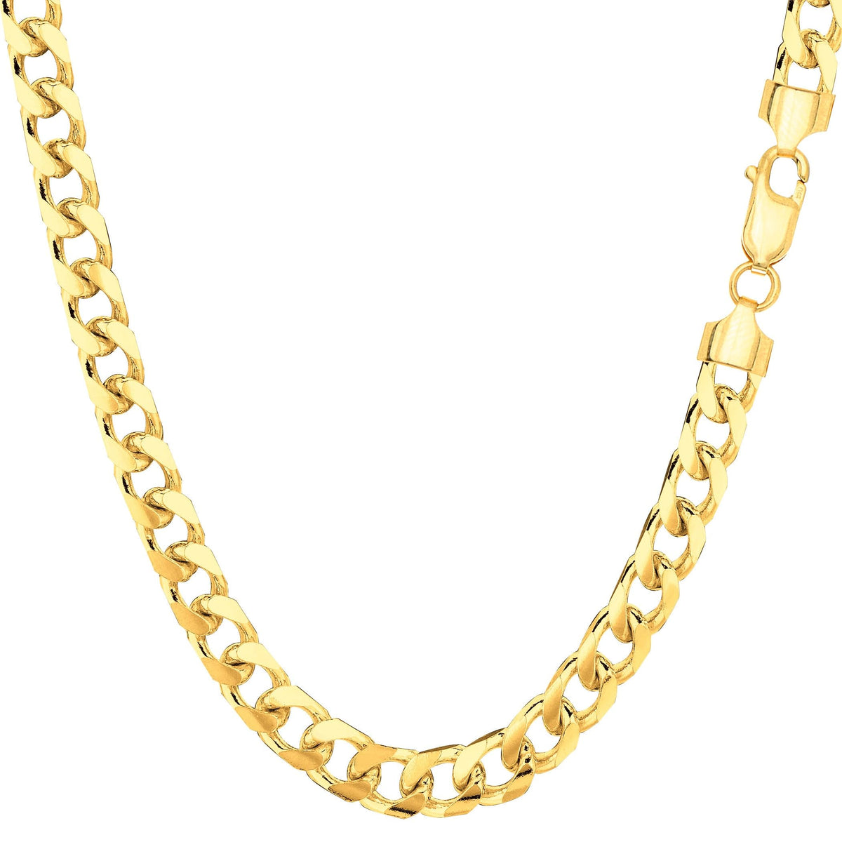 14k Yellow Gold Cuban Link Chain Necklace B369823