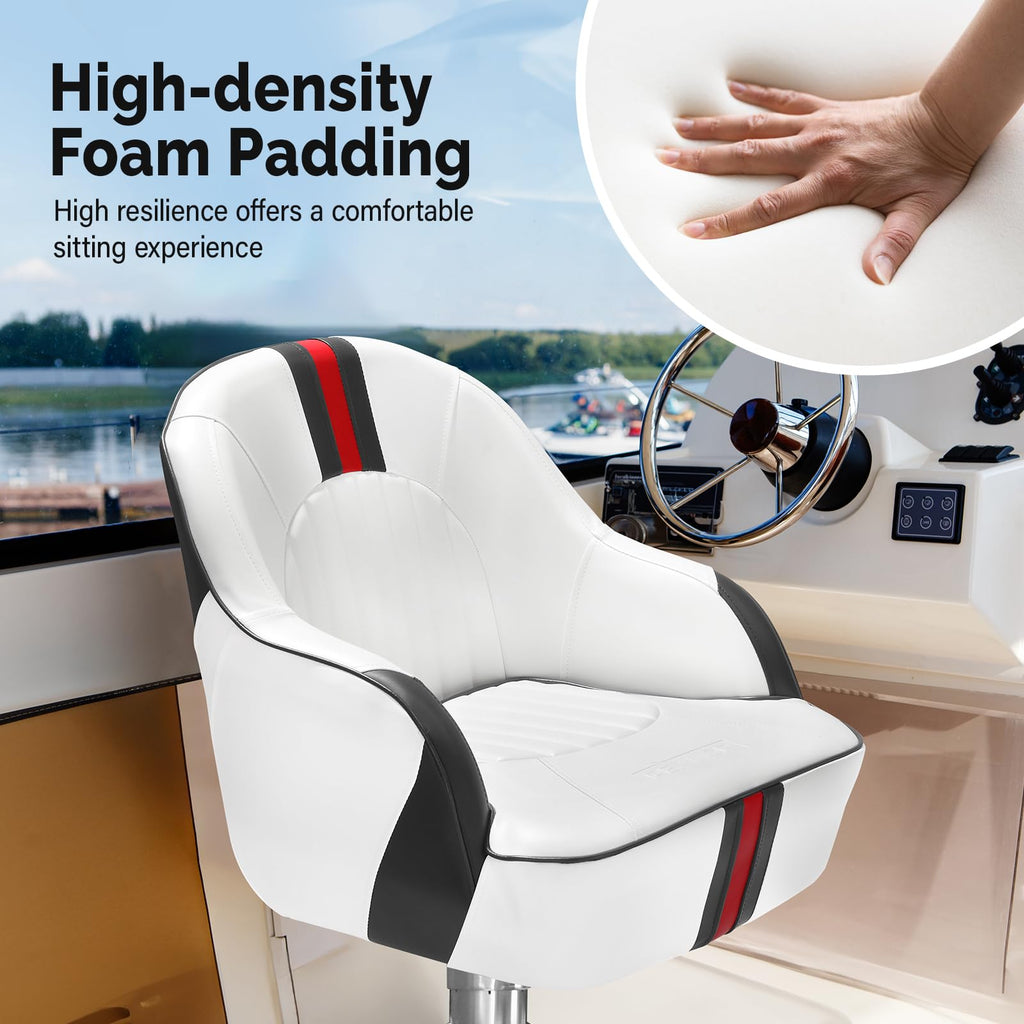 Pontoon Boat Captain Bucket Seat with Cover L519469