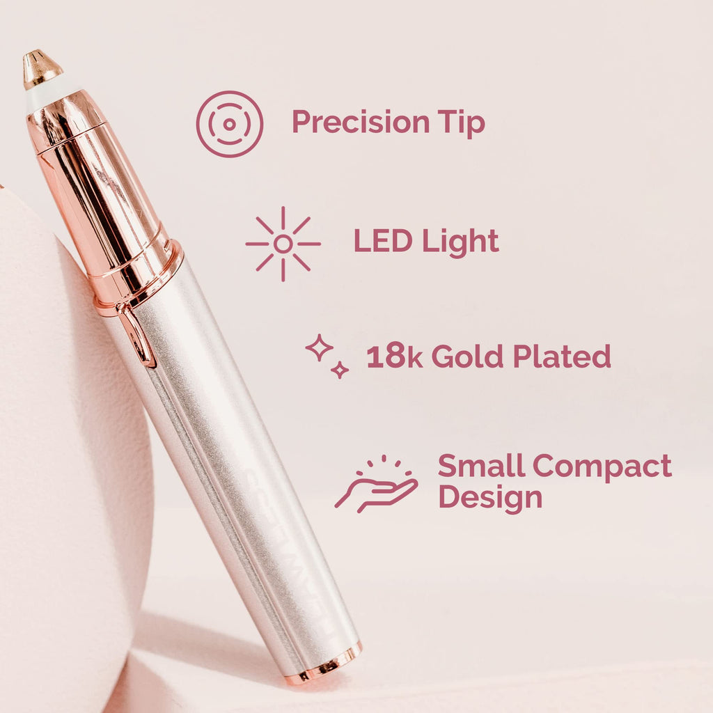 Electric Eyebrow Hair Remover Razor with LED Light Q924
