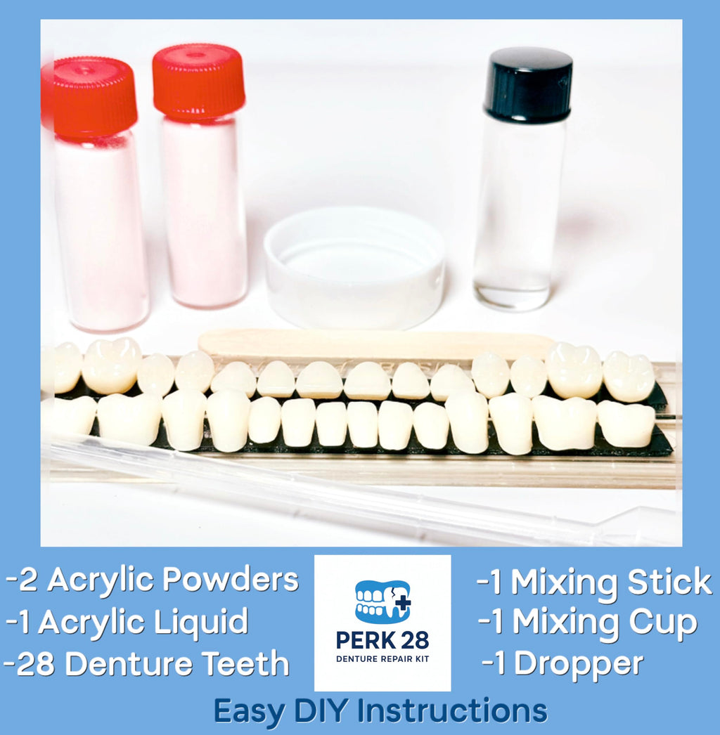 Denture Repair Kit with 28 Denture Teeth E934