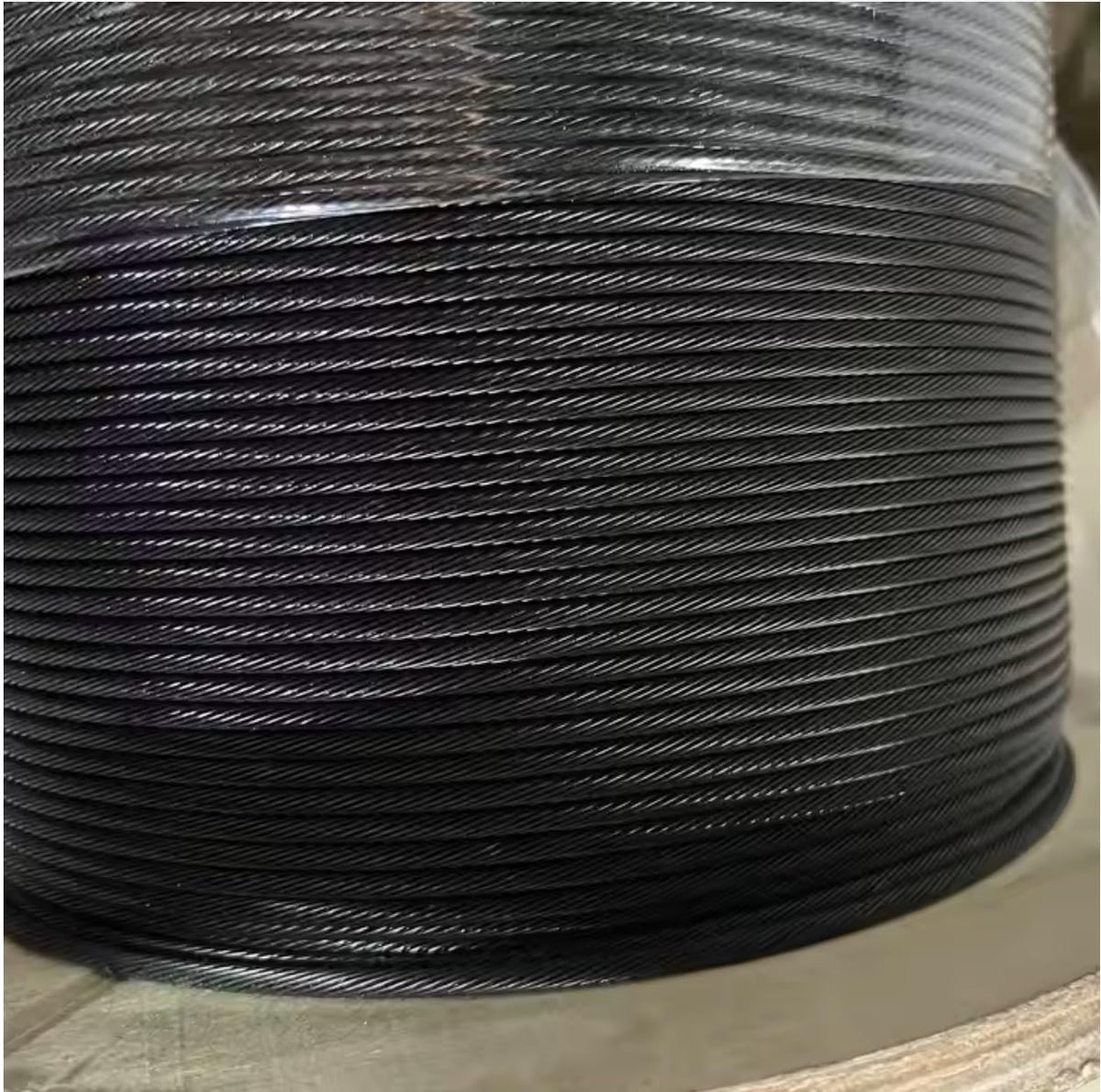 Black Oxide T316 Stainless Steel Cable 1/8'' 1x19 Wire G56115