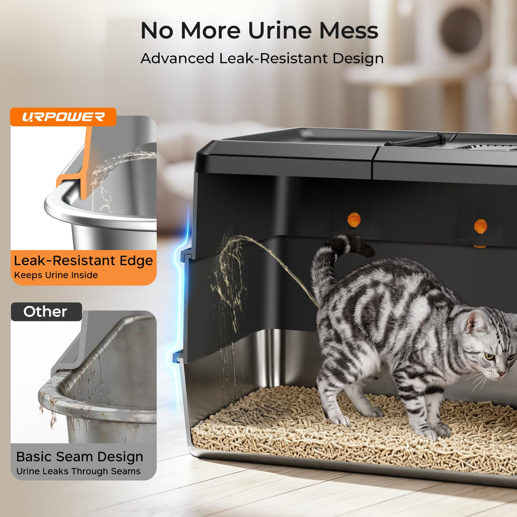 XL Stainless Steel Cat Litter Box I5335