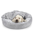 Hooded Blanket Donut Round Dog Bed 23 inch P502