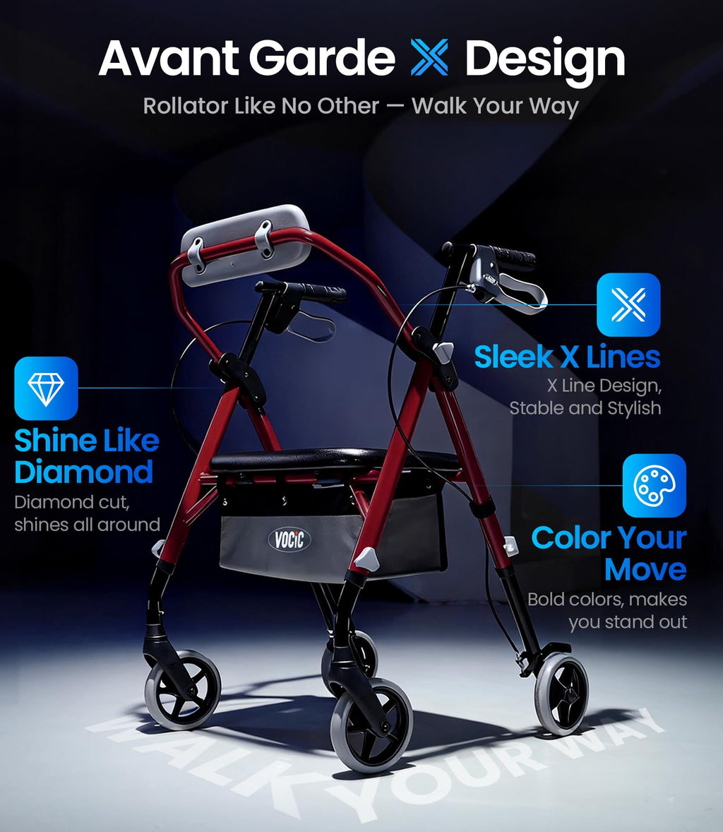Rollator Walker with Seat A915733