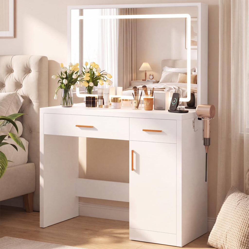 Makeup Vanity Desk with LED Mirror L52450