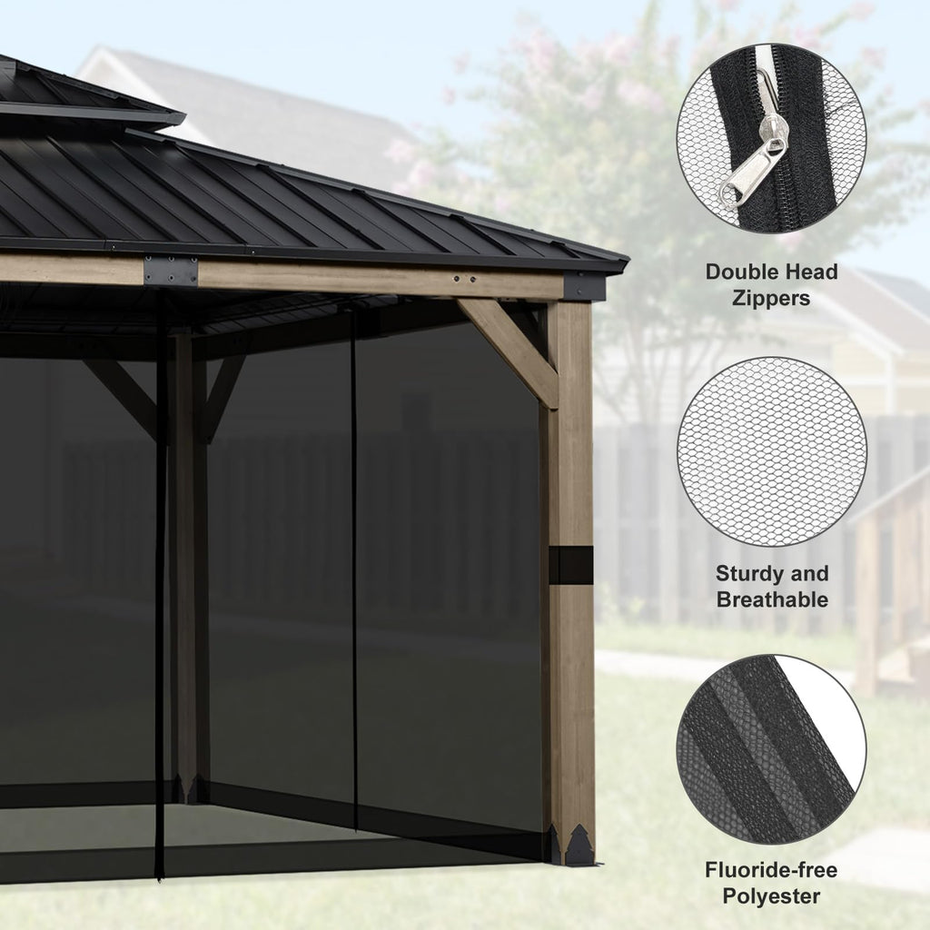 10'x10' 4-Panel Polyester Mesh Netting R810