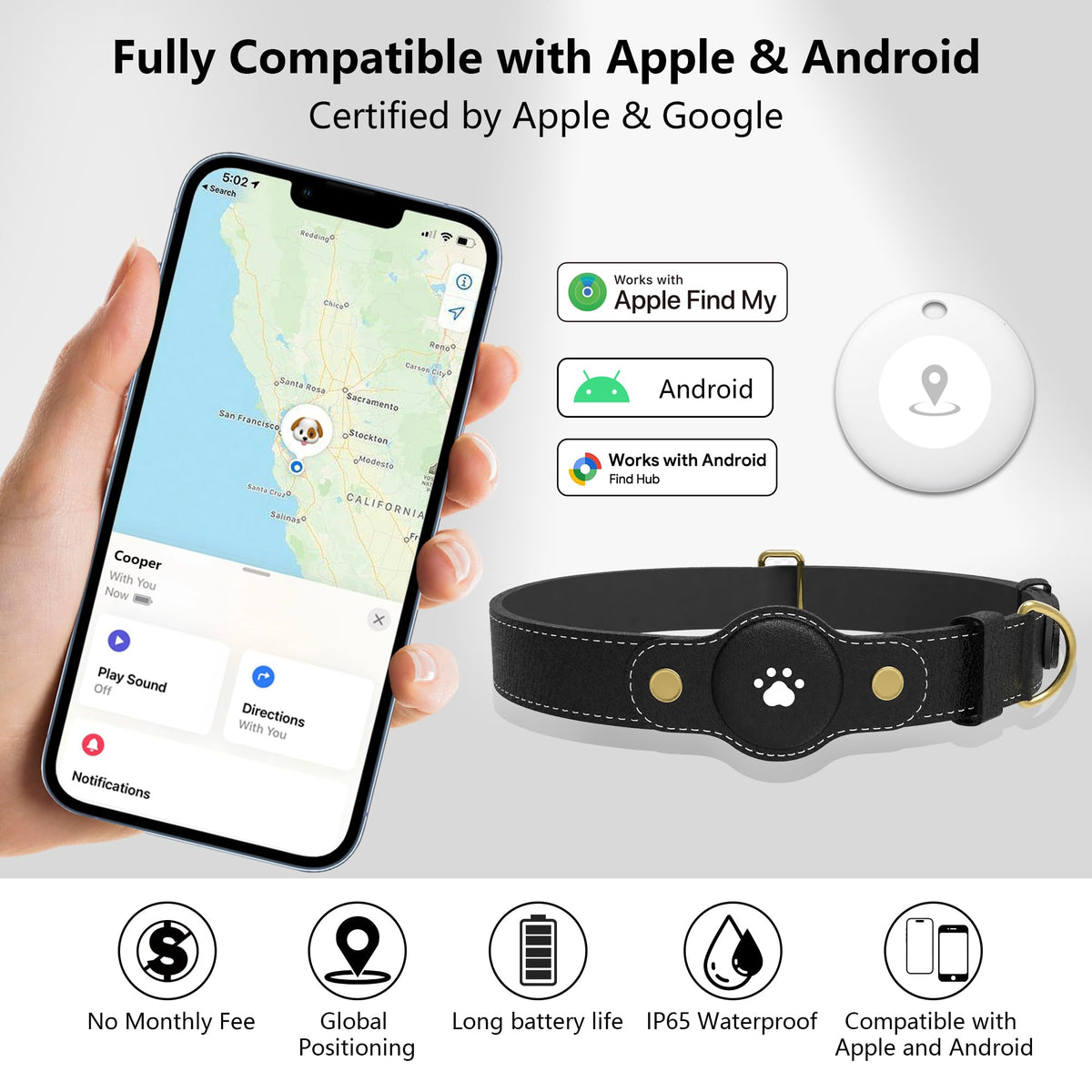 GPS Tracker for Dogs – Smart Dog Collar & Pet Tracker N378907