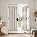100% Blackout Linen Door Curtains 26x72 Inch Z57998