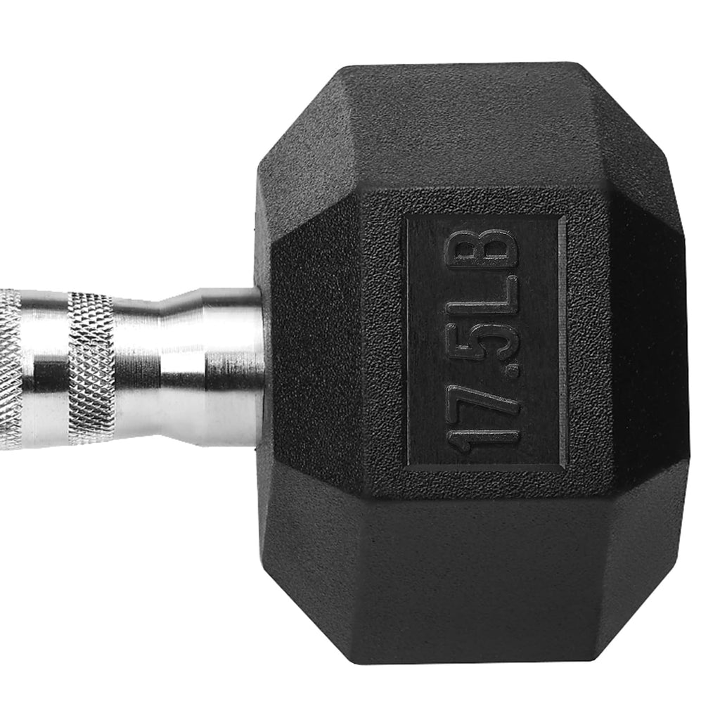Rubber Coated Cast Iron Hex Dumbbells C1249