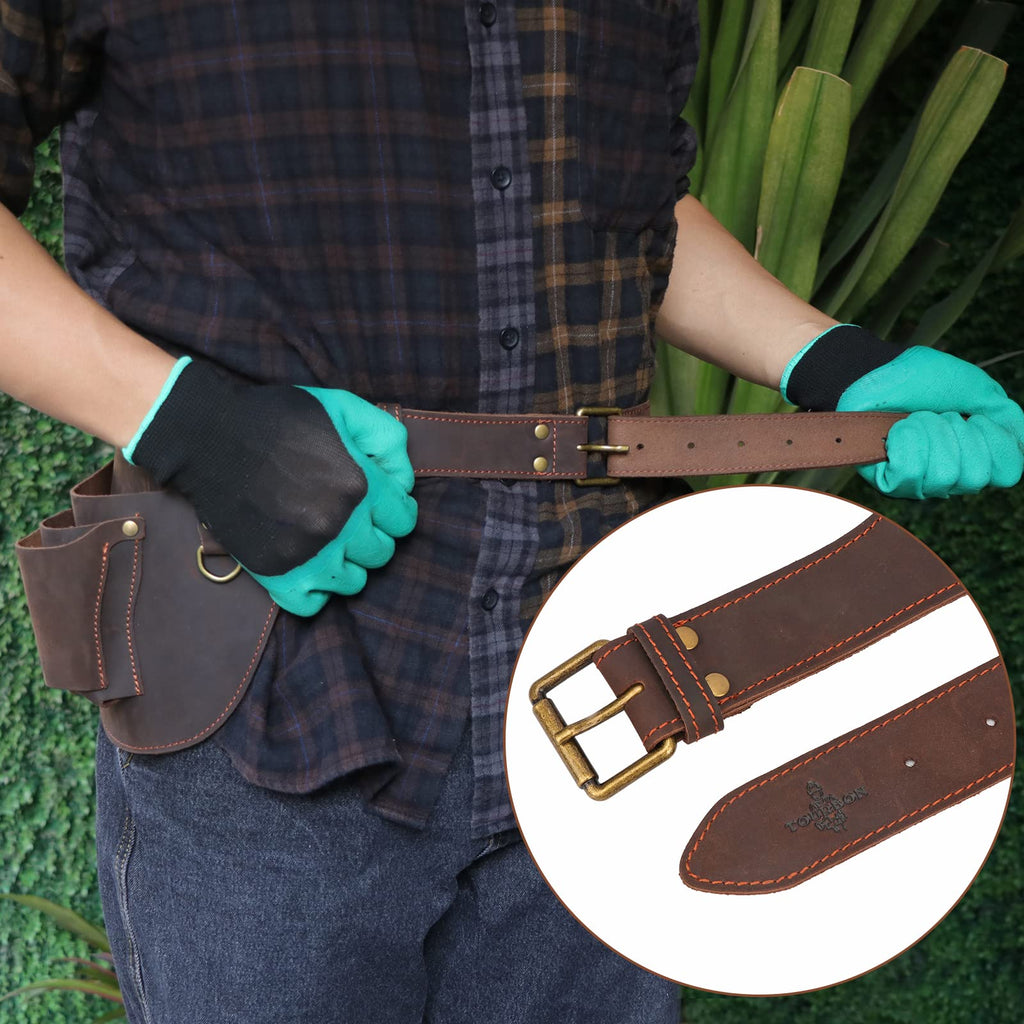Leather 3 Pockets Adjustable Tool Belt Bag B478