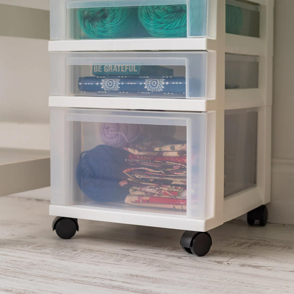 5 Drawer Rolling Storage Cart with Organizer Top X94550